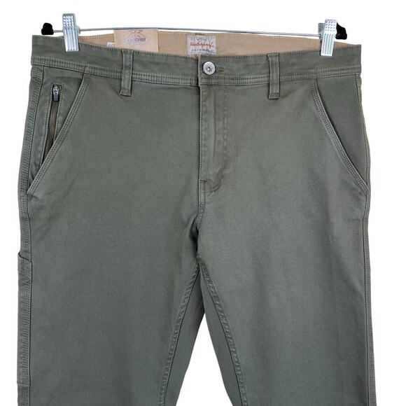 Weatherproof Vintage Mens Sz 36x30 Flax Utility Pant Straight Fit Stretch Twill - Picture 3 of 15